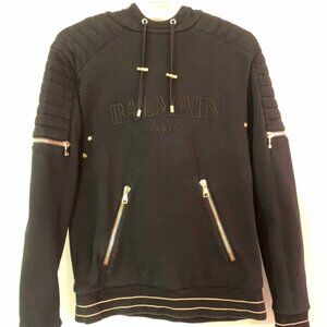Balmain Paris Zipper Biker Hoodie